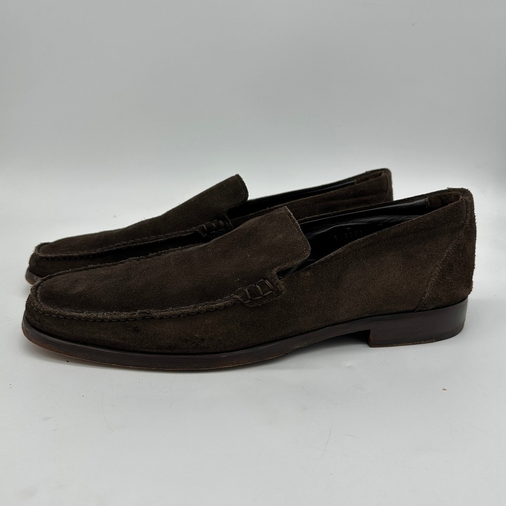 Adam Derrick To Boot New York Shoes Loafer Mens 10.5 Dark Brown Leather Suede‎